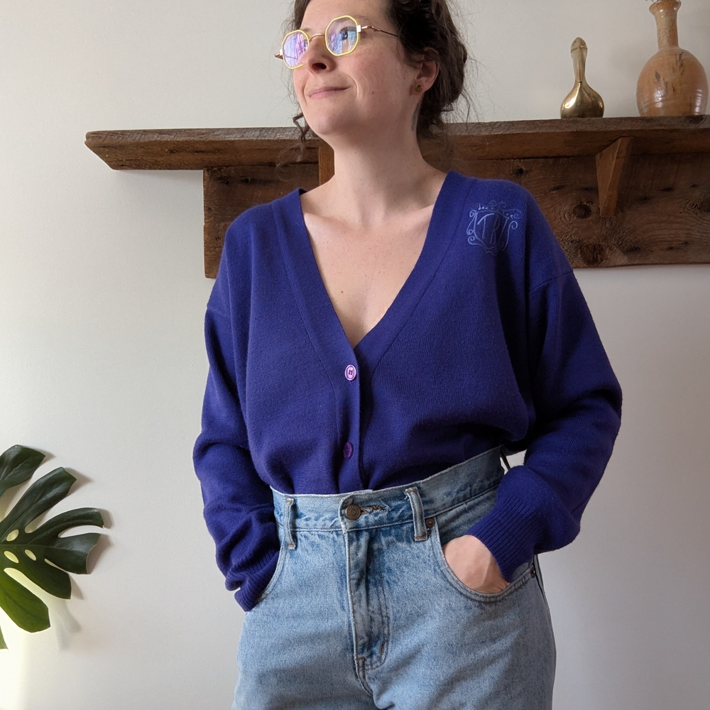 Vintage Purple Cardigan
